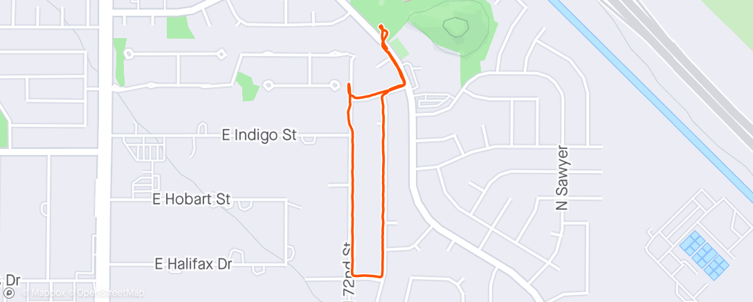 Map of the activity, Evening Family Walk