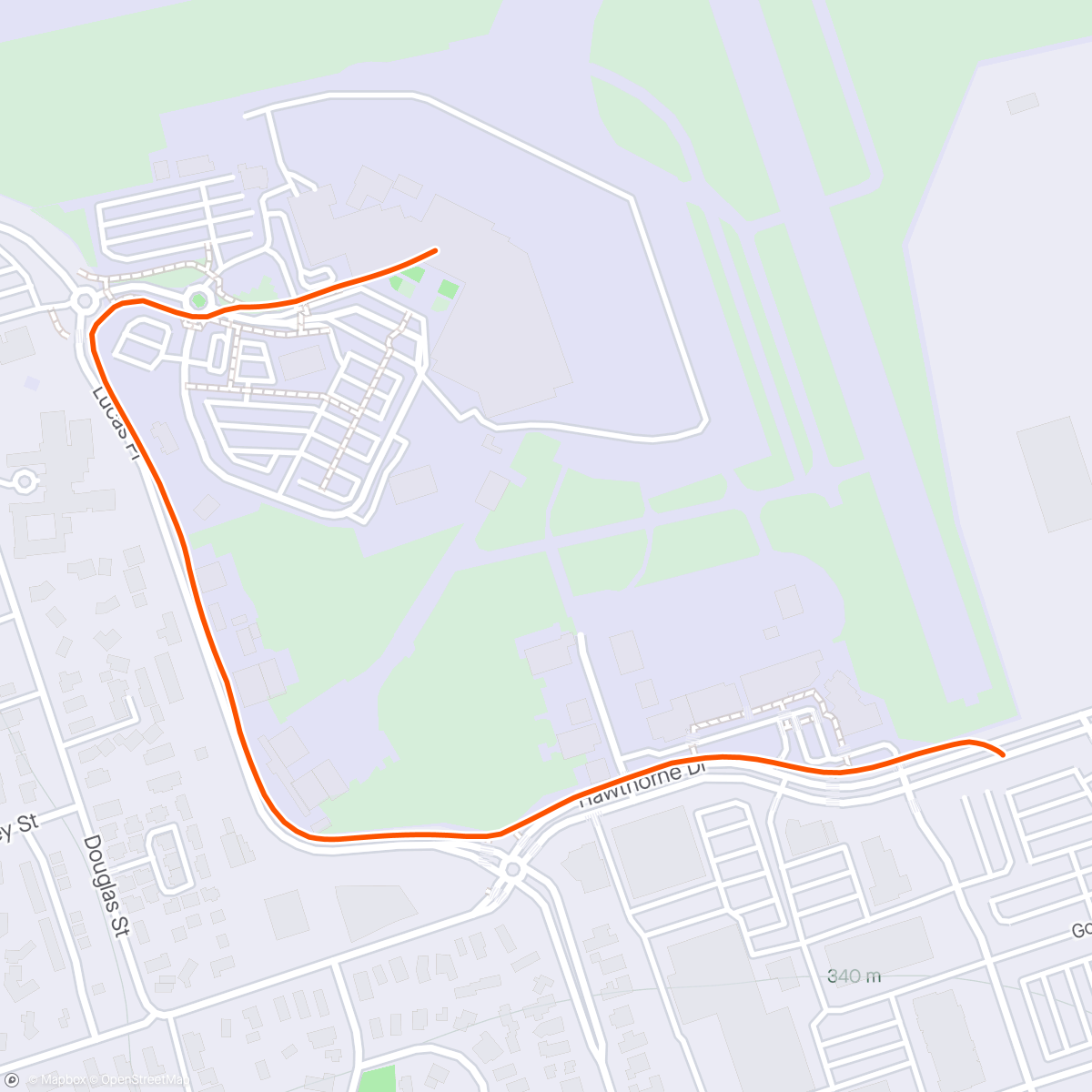 Mapa da atividade, Morning Walk / jog from carpark
