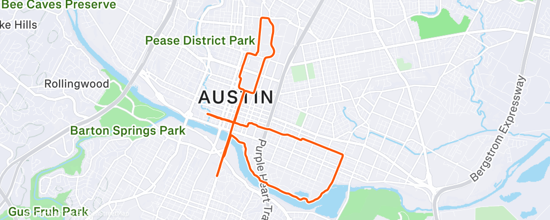 Map of the activity, Morning Run