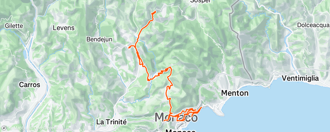 Mapa de la actividad (Sortie vélo le midi)