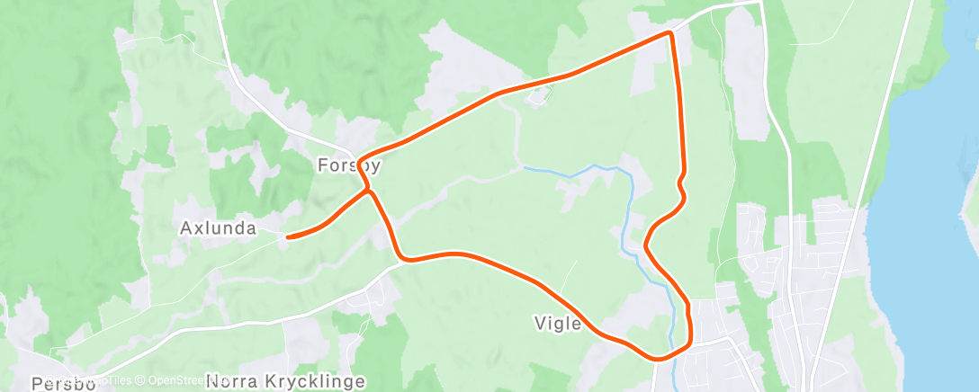 Map of the activity, Morning Run