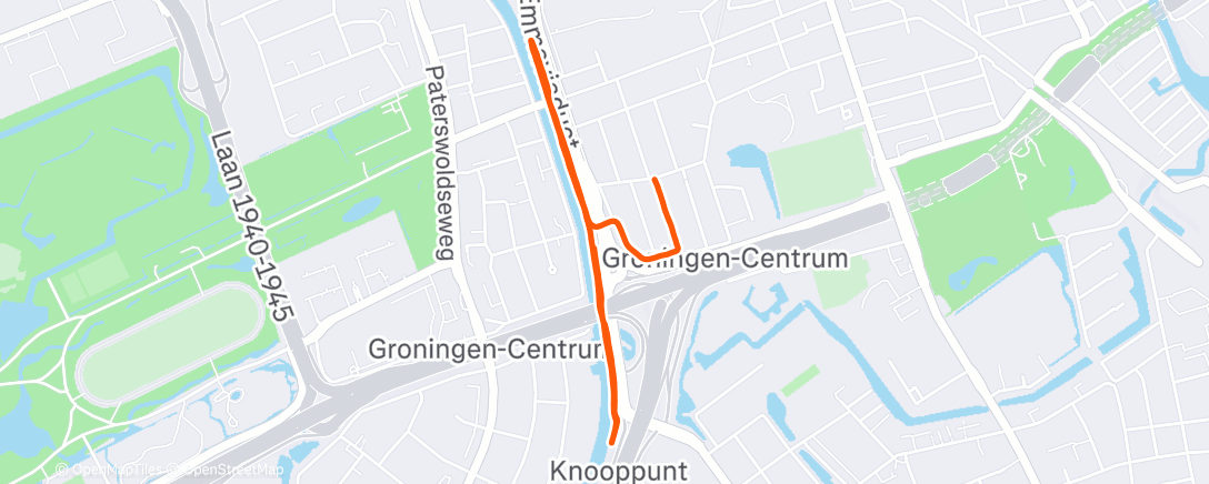 Map of the activity, Namiddagloop