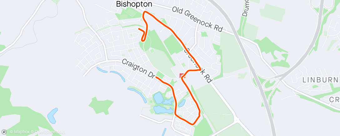 Map of the activity, Run round the village