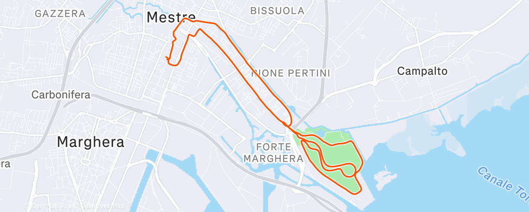 Map of the activity, Morning Run