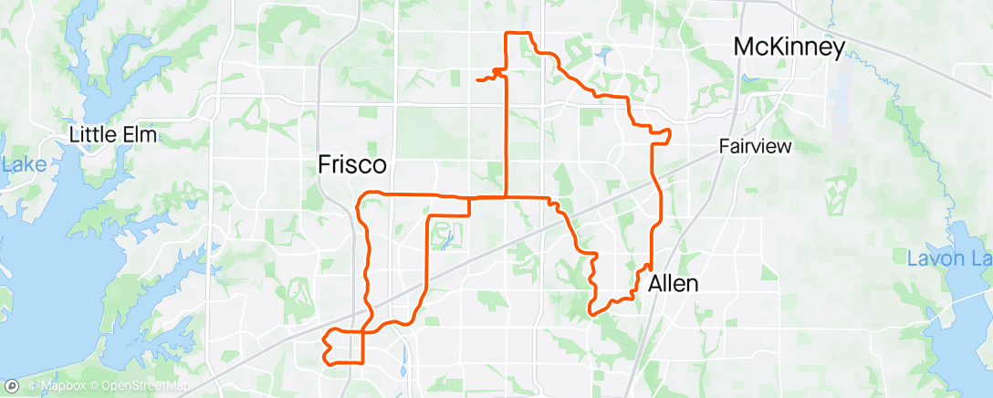 Mapa da atividade, Father's Day Recovery Ride