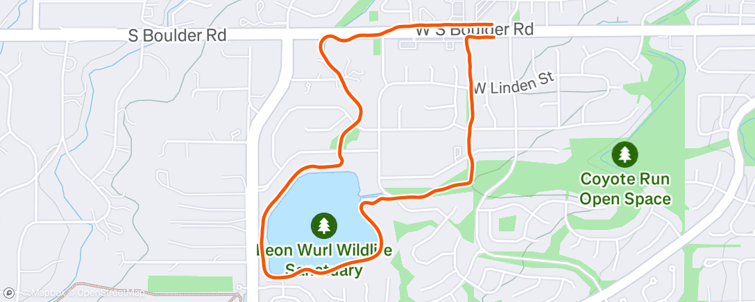 Map of the activity, Morning Run