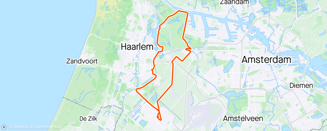 Map of the activity, Rondje Spaarndam