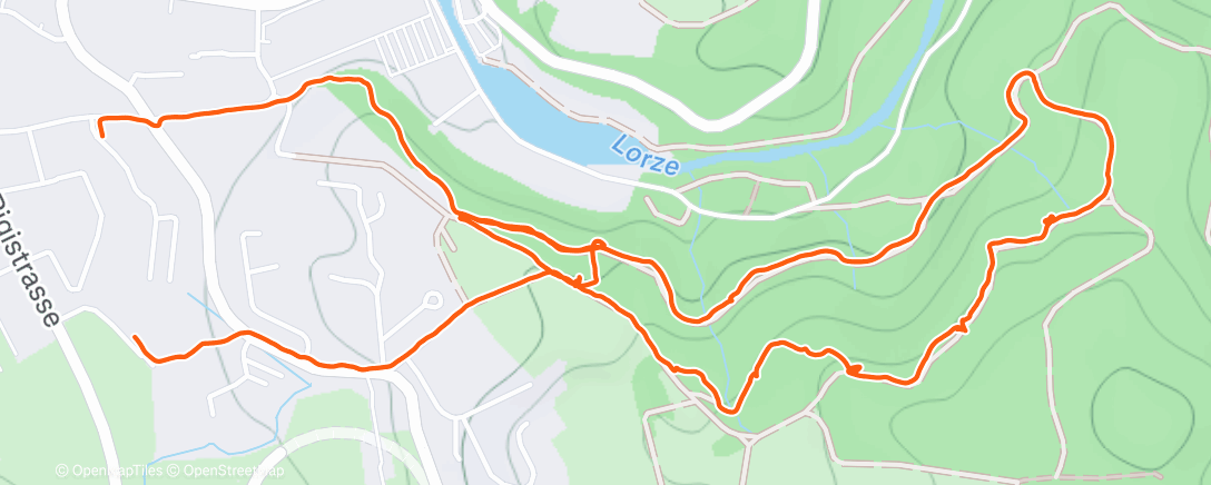 Map of the activity, Lauf am Mittag