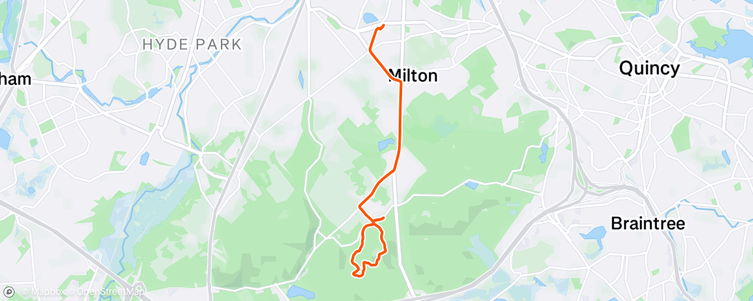 Map of the activity, Afternoon Hike