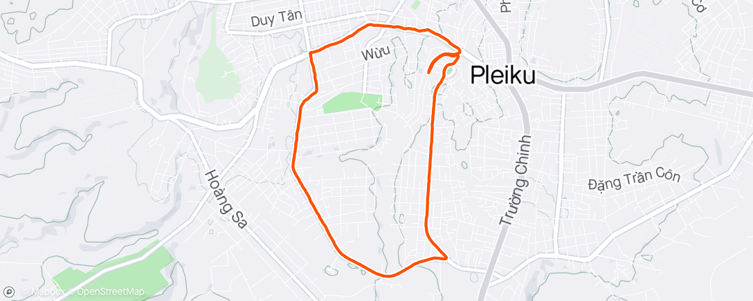 Map of the activity, Morning Run