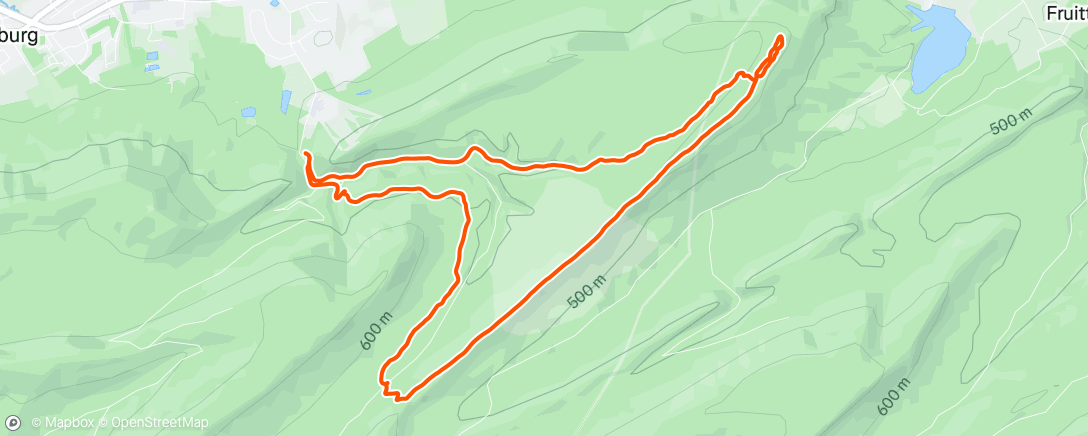 Carte de l'activité Ridgey ridge