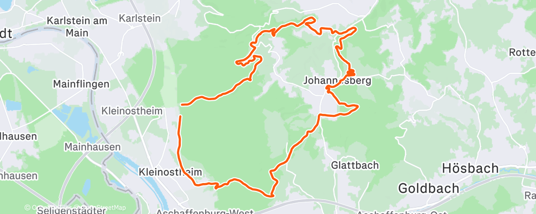 Map of the activity, Lauf am Morgen