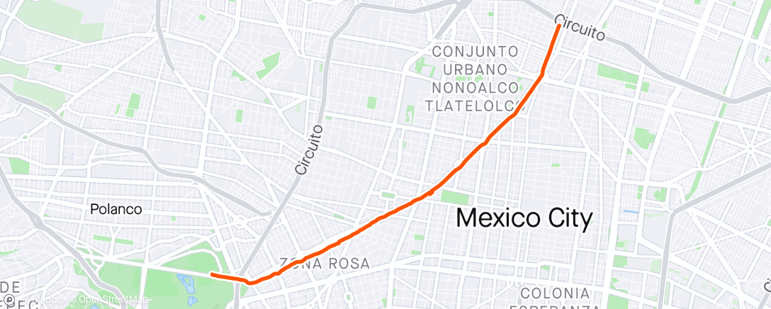Karte der Aktivität „Caminata por la mañana”