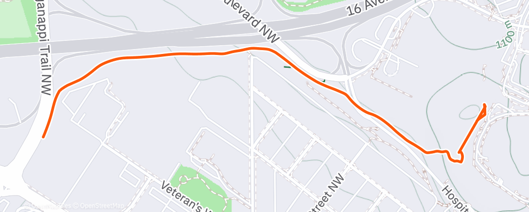 Map of the activity, Morning Walk