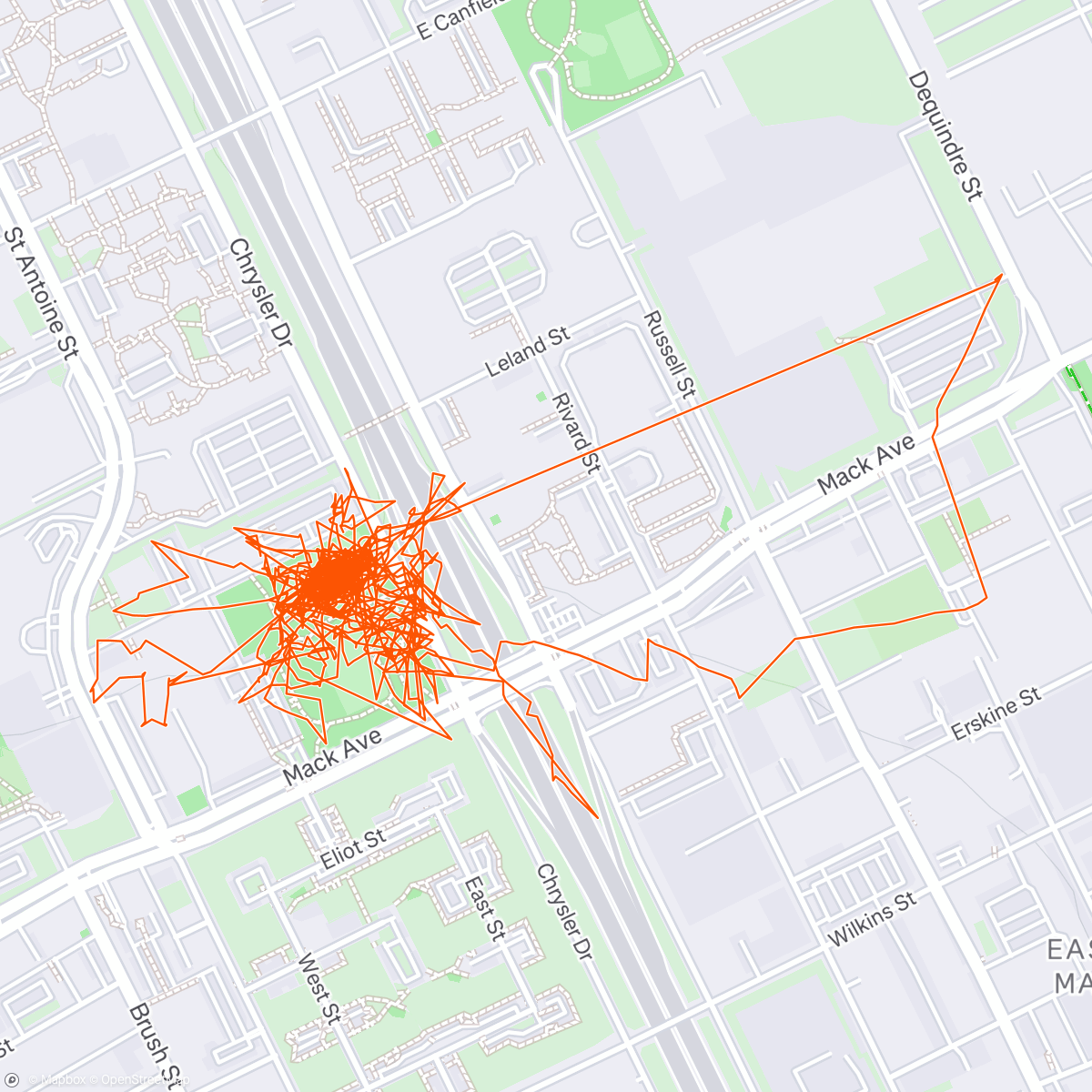 Map of the activity, Velodrome 201