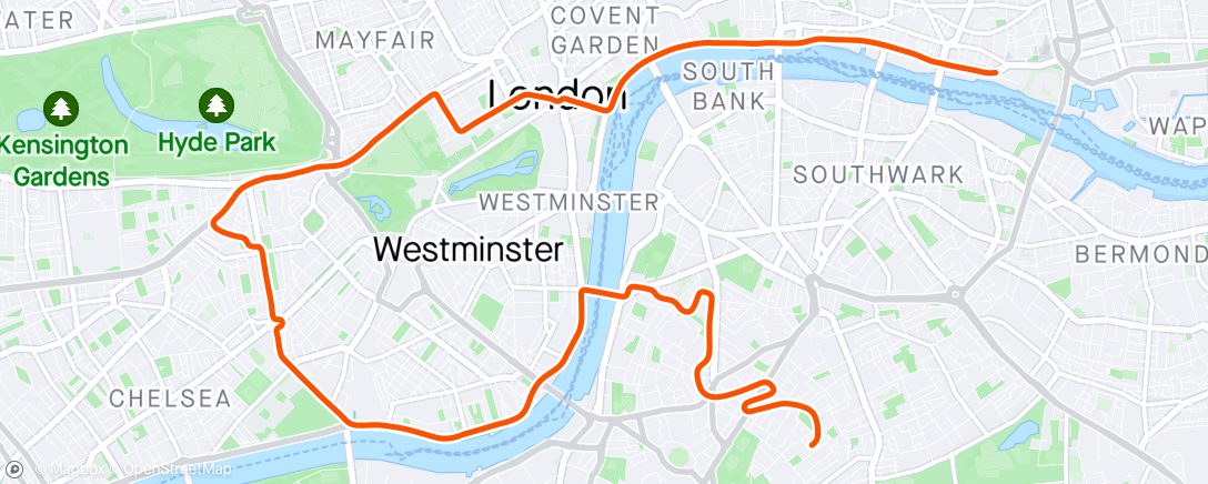 Map of the activity, Zwift - Zwift Academy Road: Workout 6 | Push the Pain Barrier in London