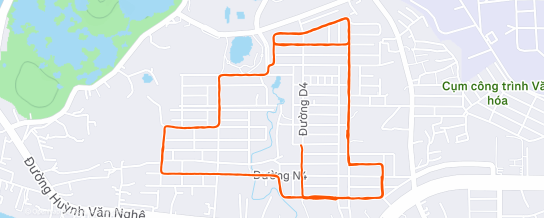 Map of the activity, Morning Run