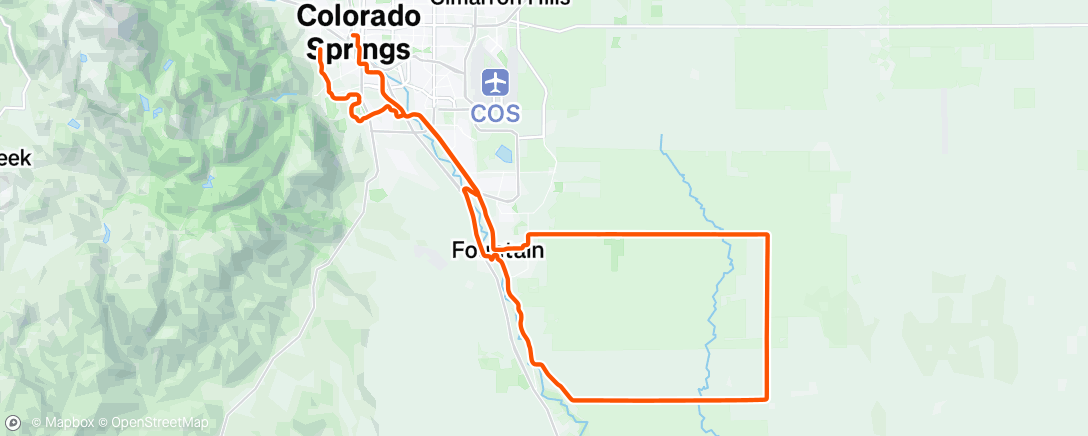 Map of the activity, Morning Ride