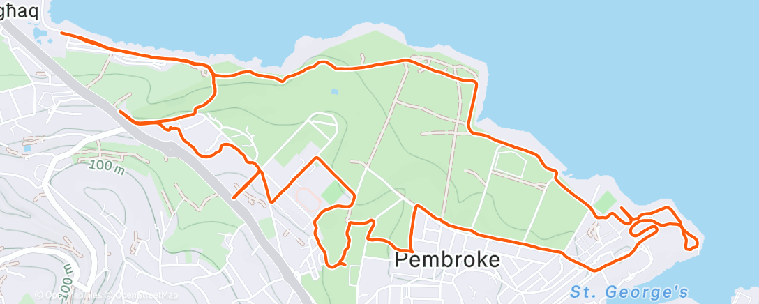 Map of the activity, Morning Trail Run Naxxar ☁️