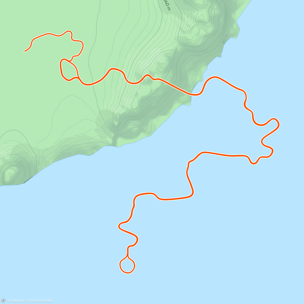 Map of the activity, Zwift - Zwift Camp: Baseline | Attacking Test in Watopia