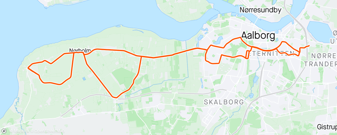 Karte der Aktivität „Aalborg Cykle-Ring træning”