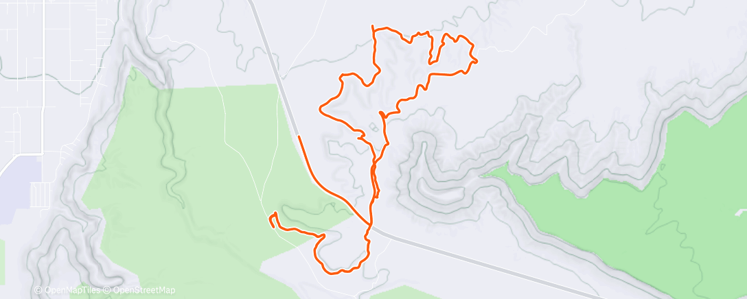 Map of the activity, Lunch Mountain Bike Ride