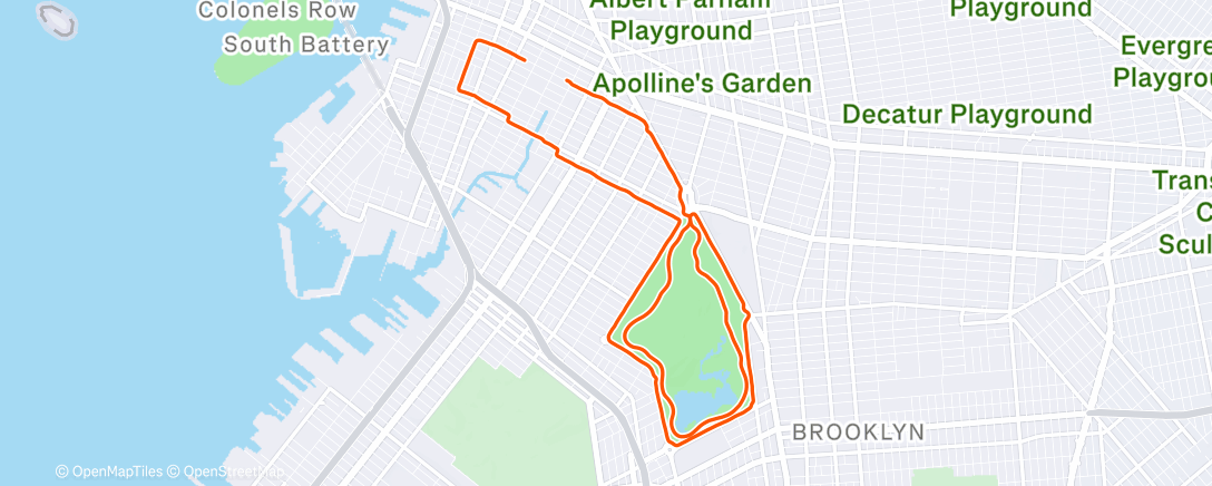 Map of the activity, Lunch Run