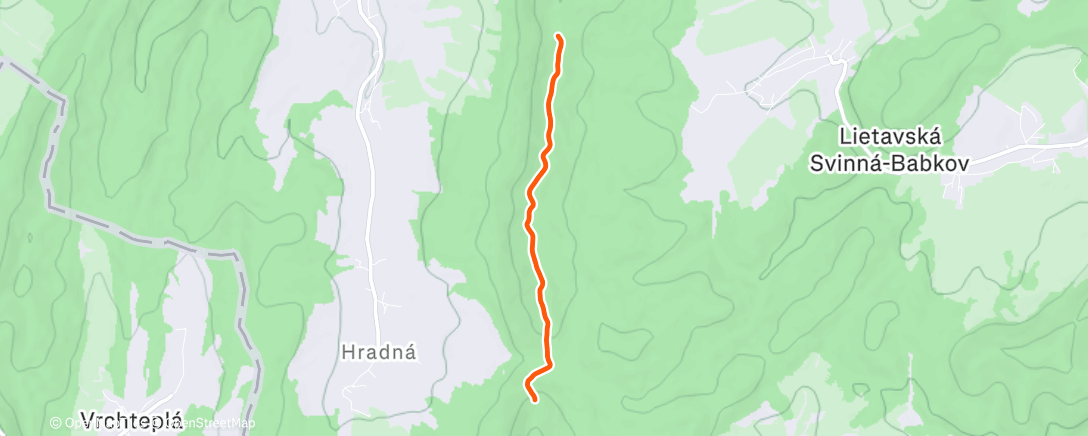 Map of the activity, Lunch Run