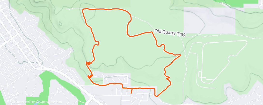 Map of the activity, Afternoon Run