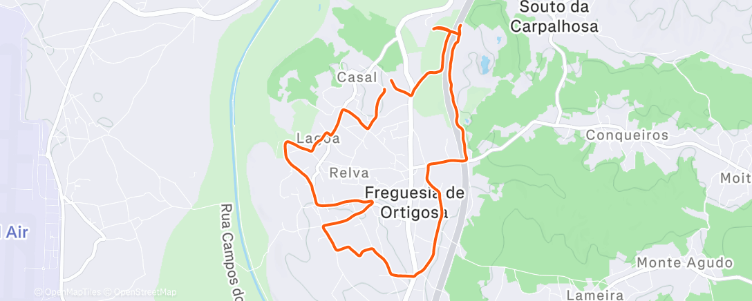 Map of the activity, Morning Run