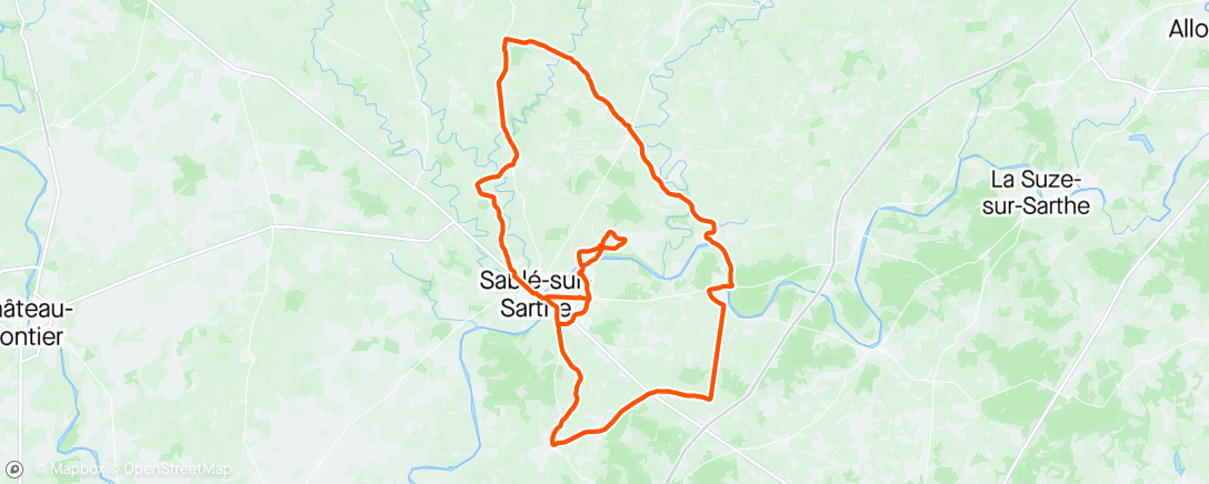 Map of the activity, Sortie vélo Sable Tri