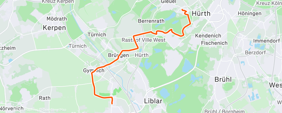 Map of the activity, Radfahren (copy)