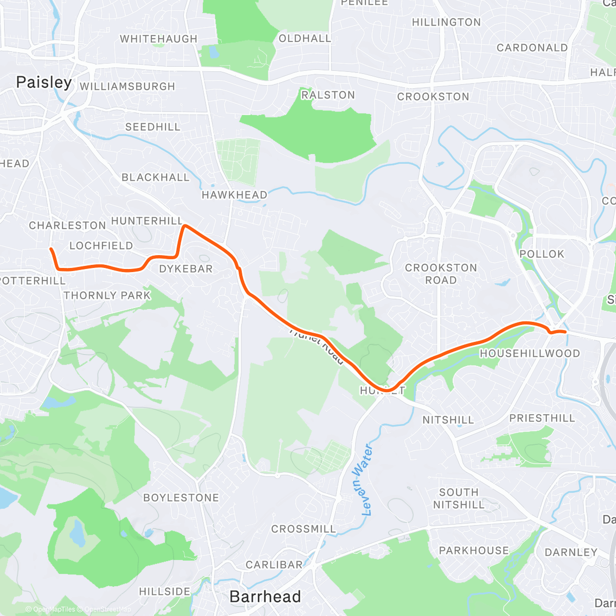 Карта физической активности (Morning Ride)