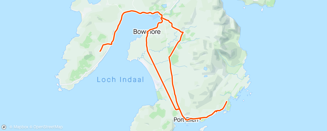 Map of the activity, Ardbeg and back