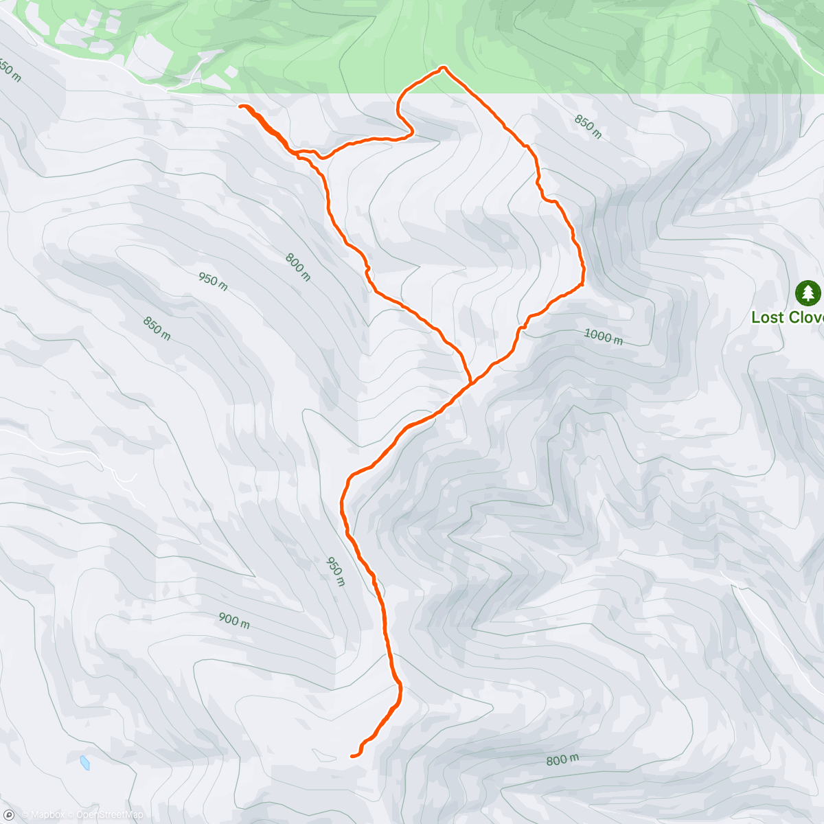 Map of the activity, Eagle & Balsam w/ the Mrs
