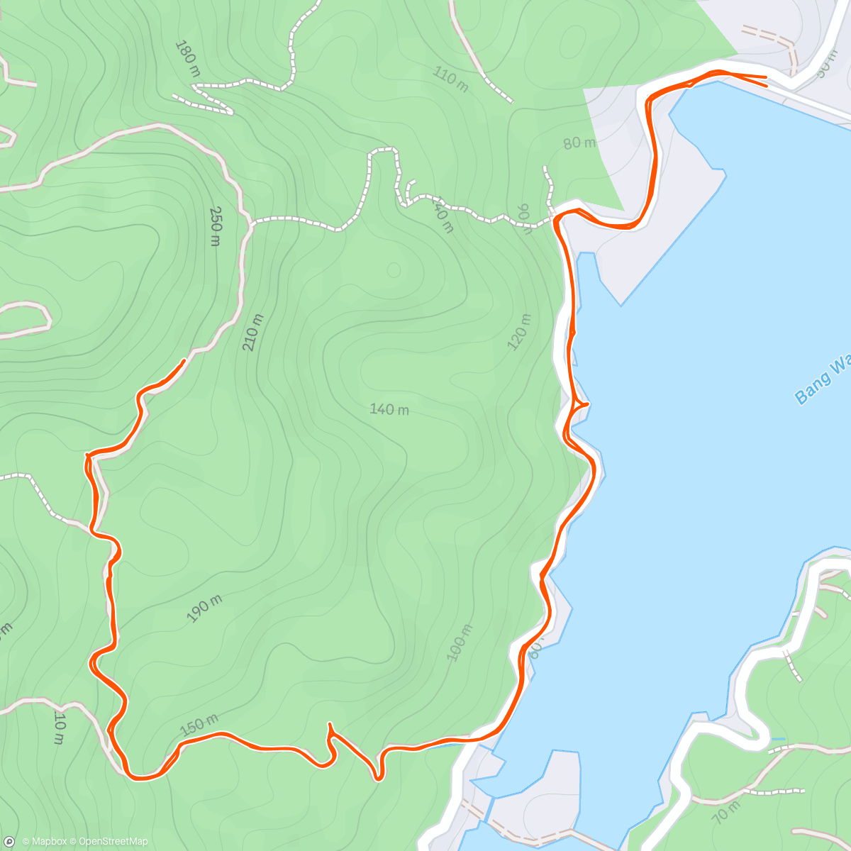 Map of the activity, Morning Walk