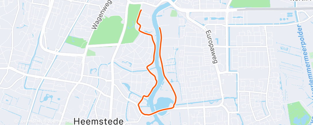 Map of the activity, Morning Run