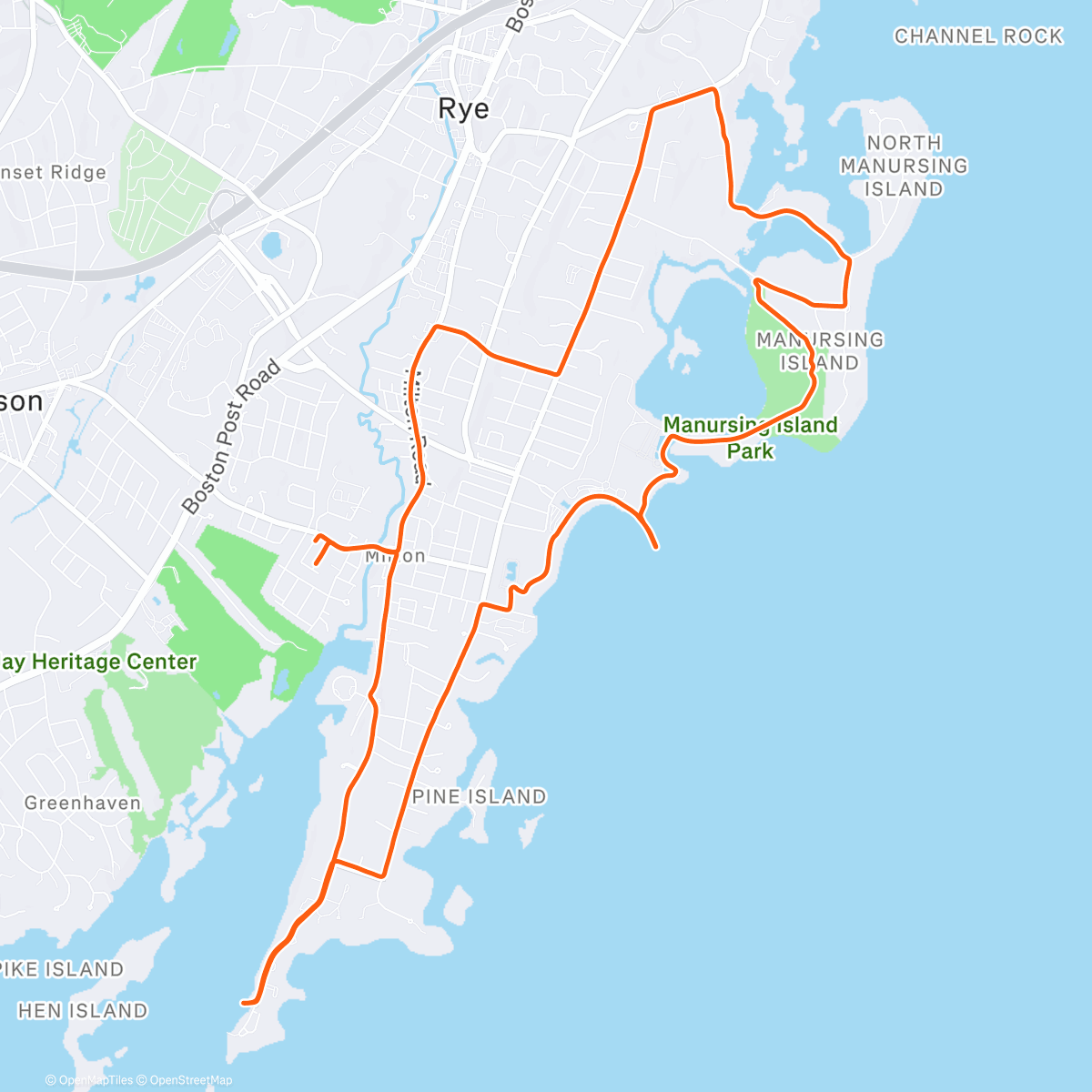Map of the activity, Morning Run