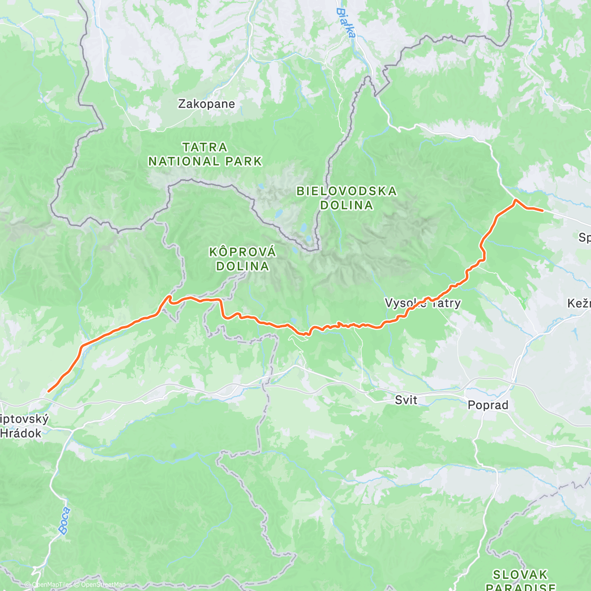 Map of the activity, ROUVY - Panorama Route 3 | High Tatras | Slovakia