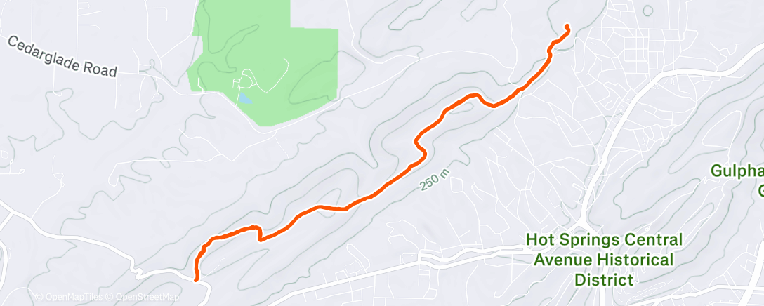 Map of the activity, Lunch Hike