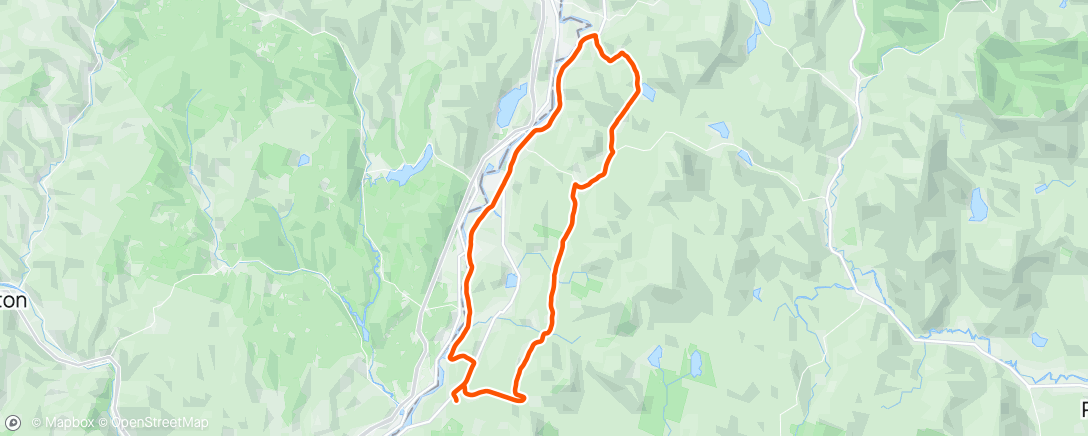 Map of the activity, Went on a road ride and a gravel ride broke out