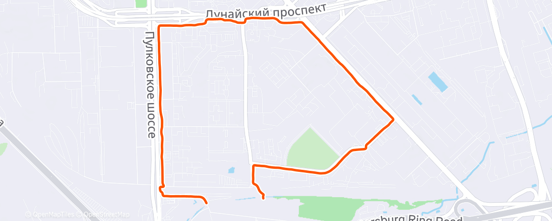 Map of the activity, Night Run