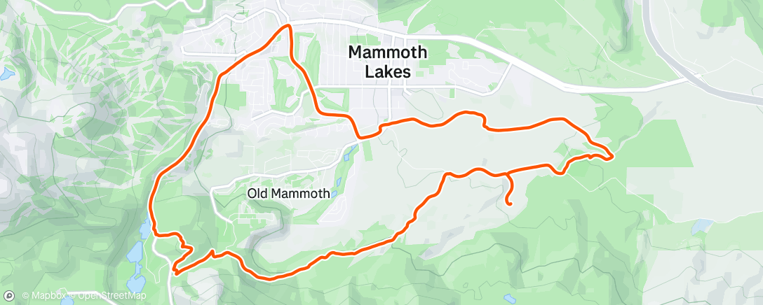 Map of the activity, Lunch Trail Run - part 2