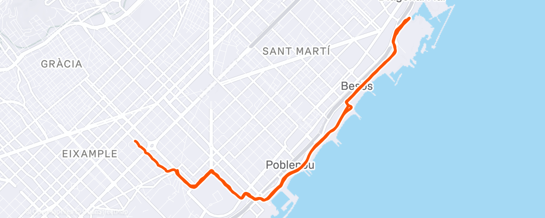 Карта физической активности (Trail dans l'après-midi)