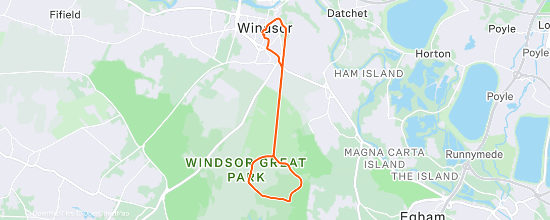 Map of the activity, Morning Run