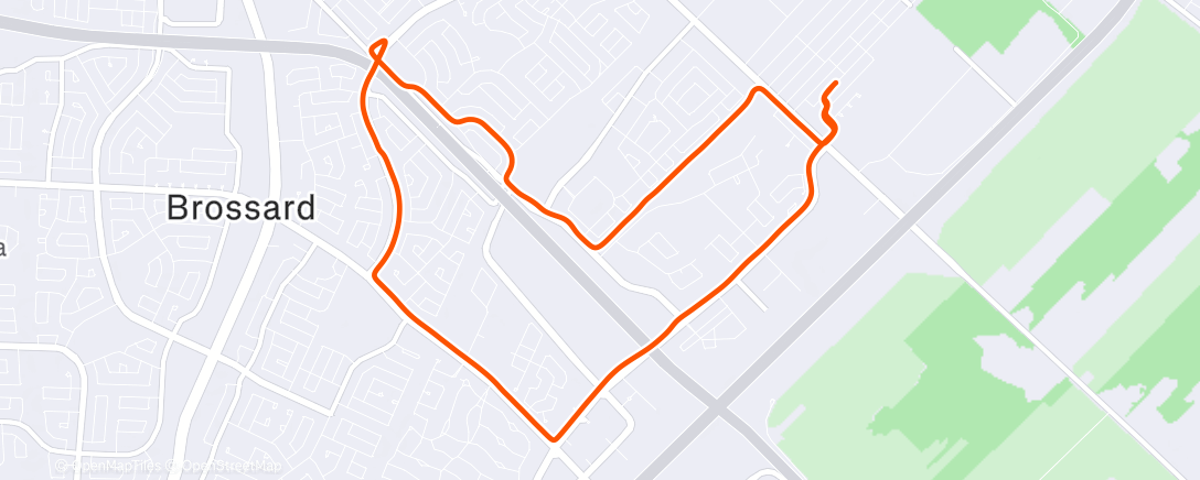 Map of the activity, Morning Run