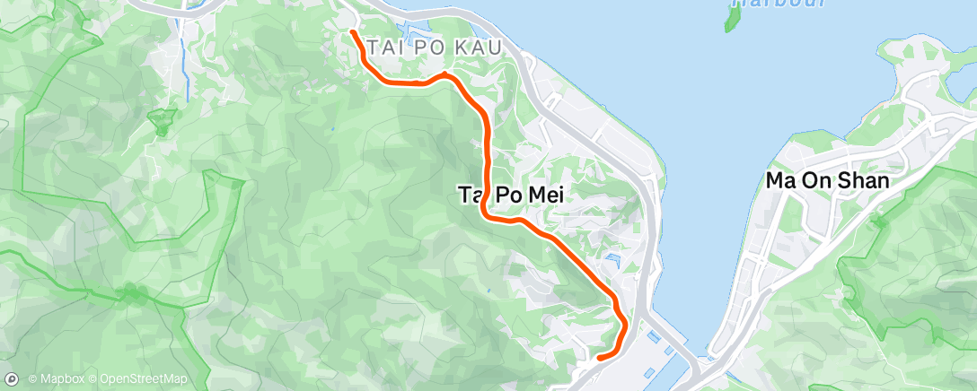 Map of the activity, Evening Ride