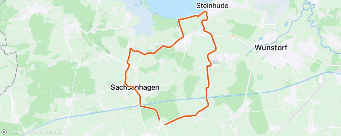 Map of the activity, Abendradfahrt