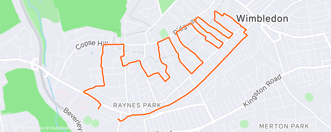 Map of the activity, Wimblebergs with a walking stick