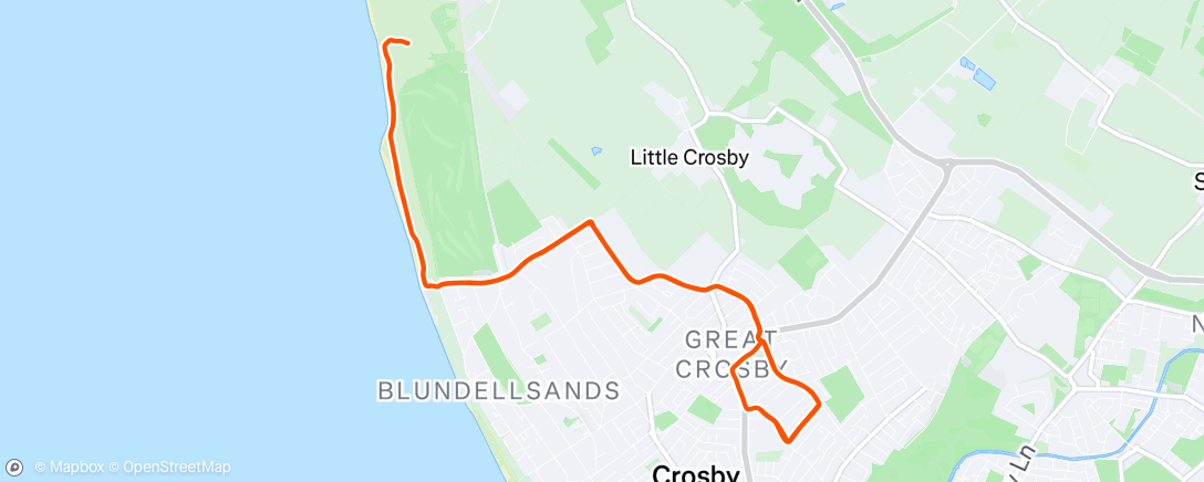 Map of the activity, Morning Run